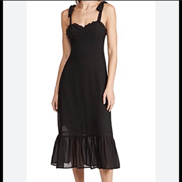 o.p.t Dresses & Skirts - O.P.T. Toile de Jouy Black Midi Dress Size Small